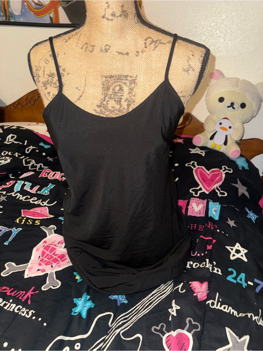 Black Nanette Lepore slip dress perfect for under mesh or to sleep in ! :3